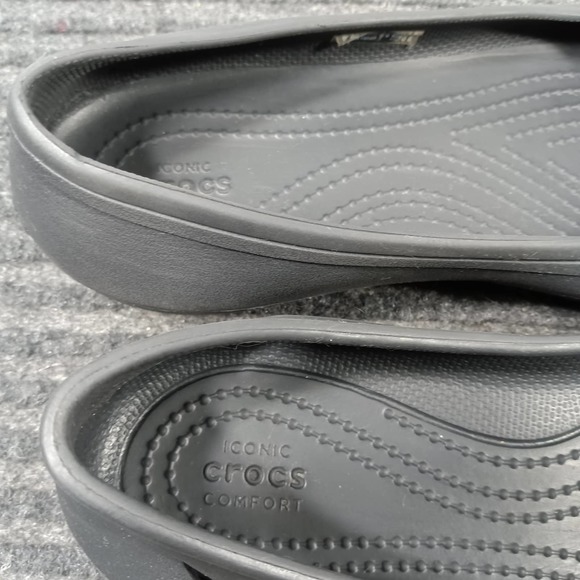 Mismatch Crocs Kadee At Work Women Slip-On Flats Black - Picture 3 of 6